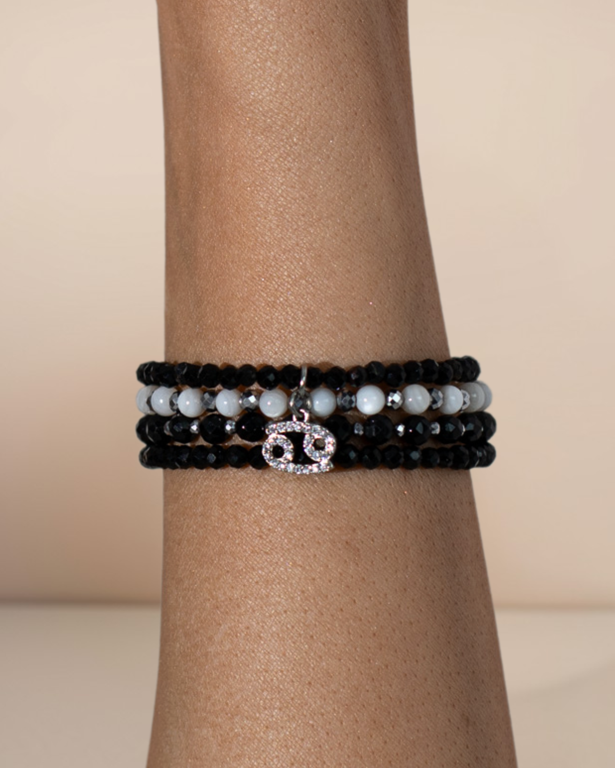 Srebrna Bransoletka Zodiakalna z Czarnym Turmalinem - Amulet Ochrony