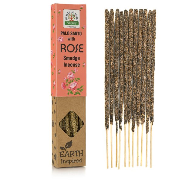 Rzemieślnicze kadzidełka Namaste India | Róża z Palo Santo