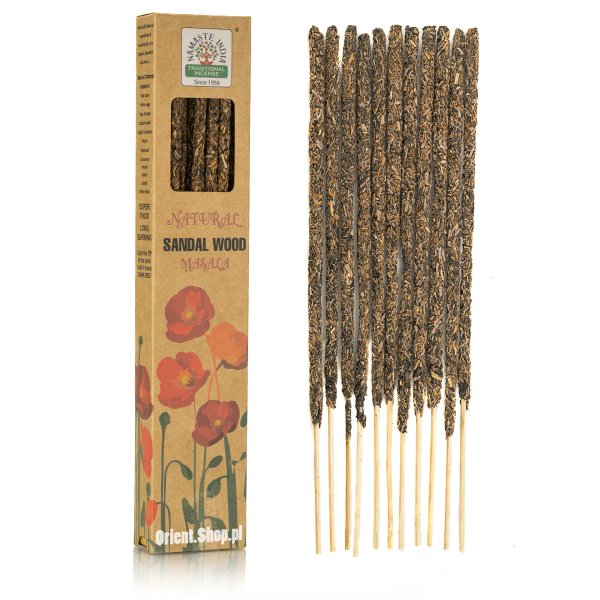 Rzemieślnicze kadzidełka indyjskie Namaste India Natural | Sandałowiec