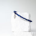 Srebrna Bransoletka Zodiakalna z Lapis Lazuli | Amulet Intuicji