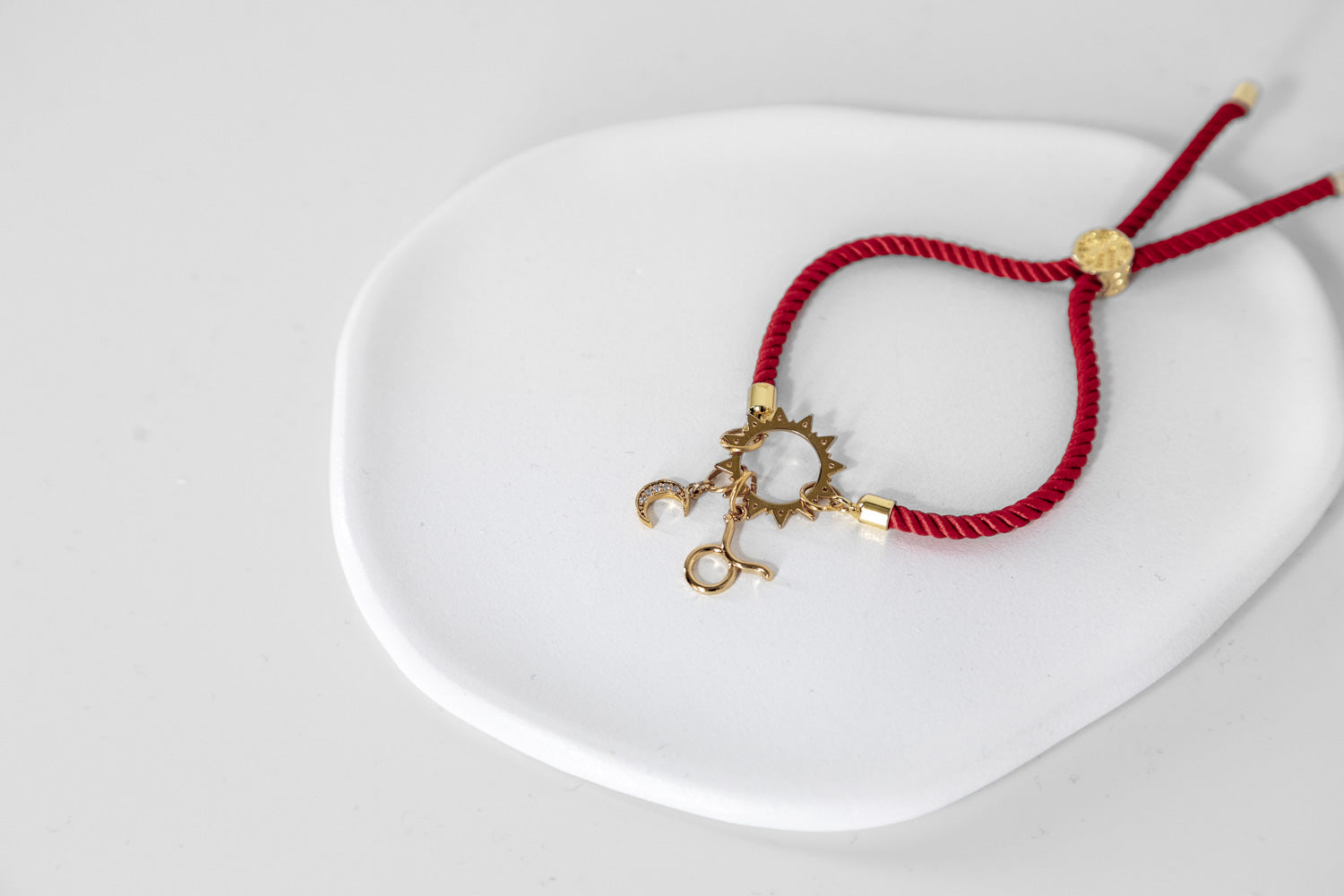 Bransoletka Zodiakalna | Złoty Amulet Słońca i Księżyca