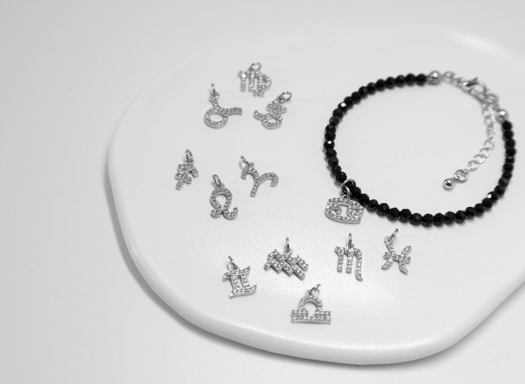 Srebrna Bransoletka Zodiakalna z Czarnym Turmalinem - Amulet Ochrony