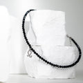 Srebrny Choker Zodiakalny z Czarnym Turmalinem | Amulet Ochrony