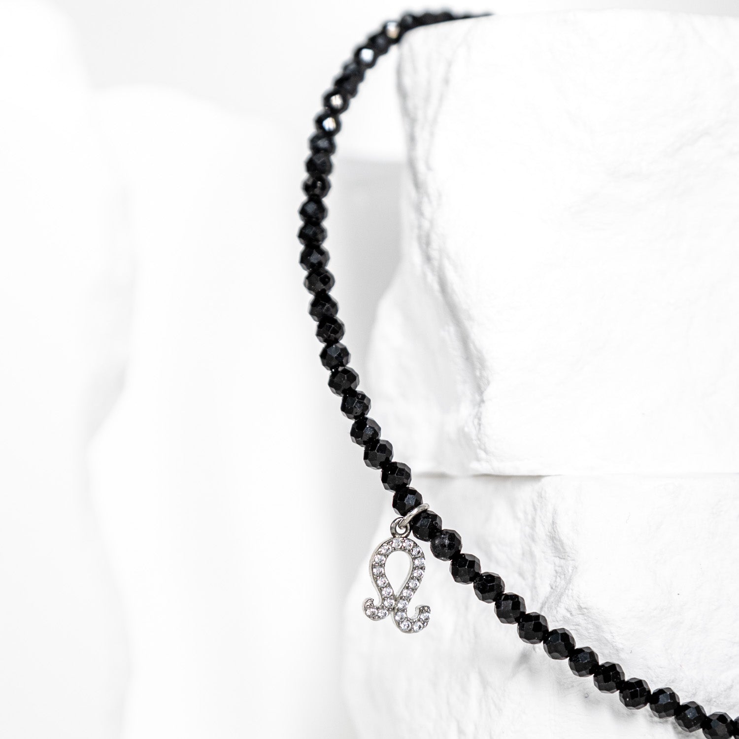 Srebrny Choker Zodiakalny z Czarnym Turmalinem | Amulet Ochrony