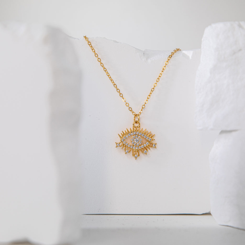 Złoty Naszyjnik Oko Mocy – Amulet Świadomości