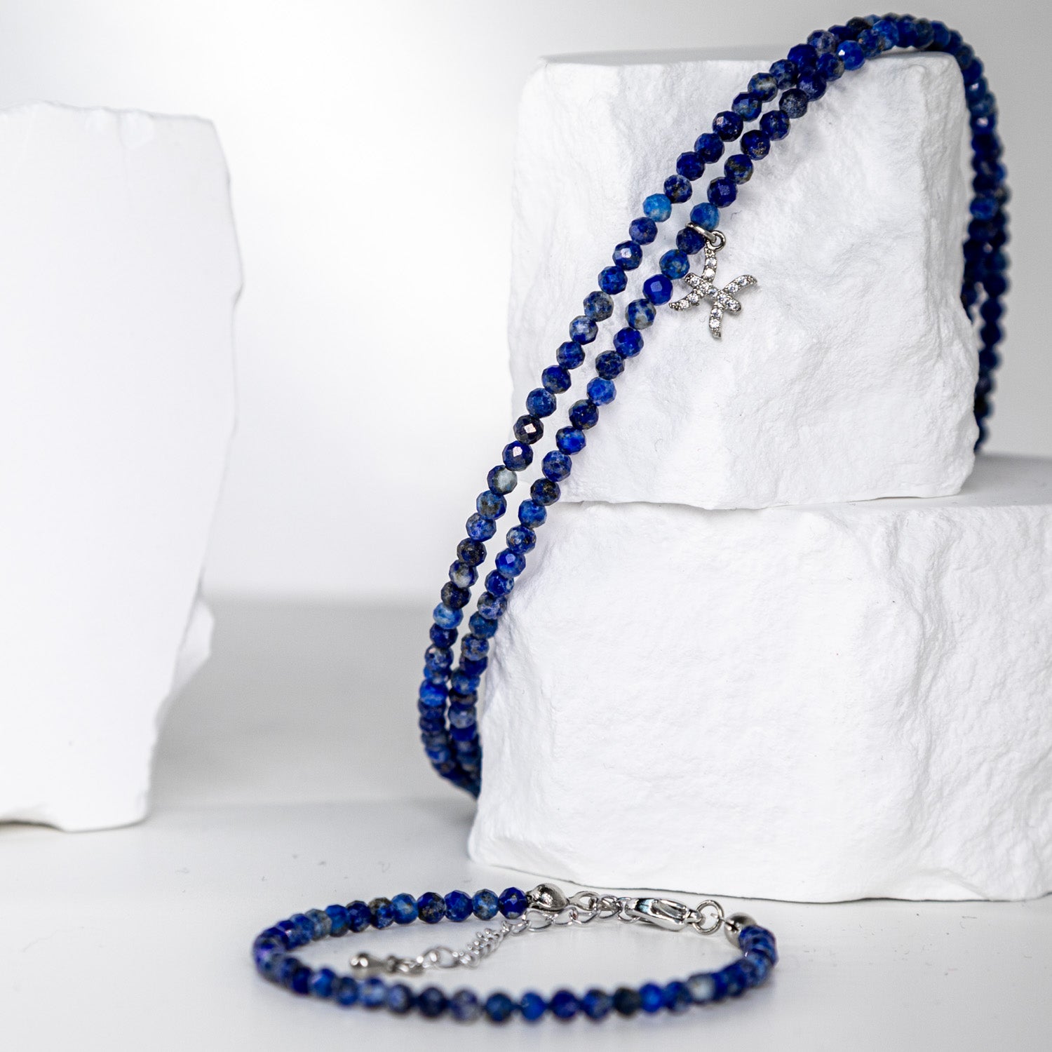 Srebrny Zestaw Solune – Lapis Lazuli