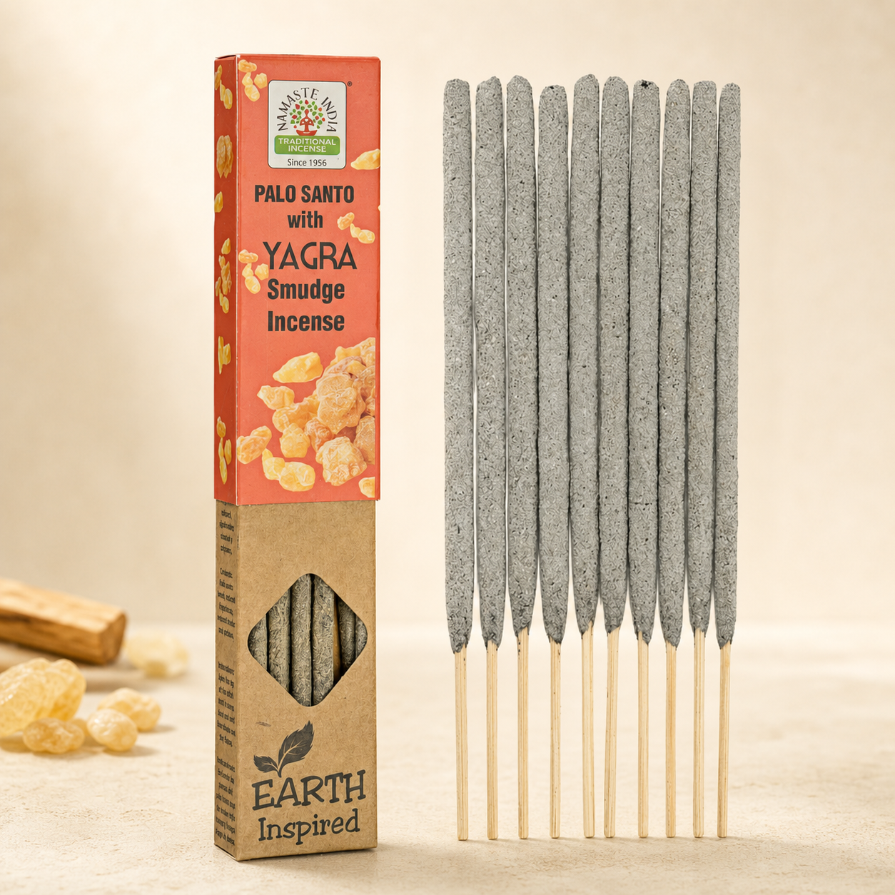 Rzemieślnicze kadzidełka indyjskie Namaste India Natural – Yagra z Palo Santo